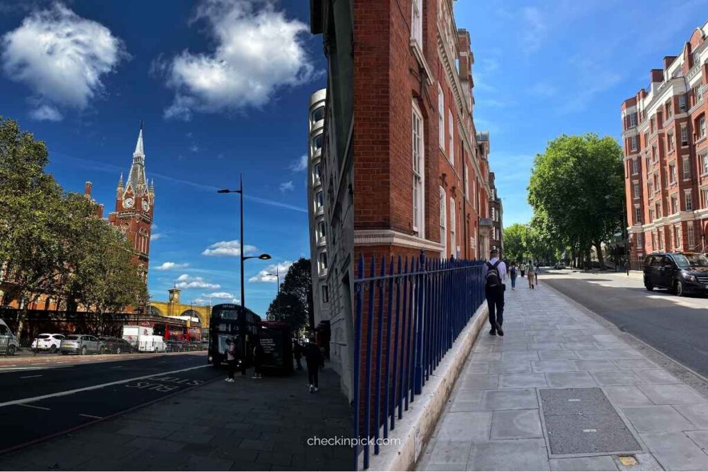 A quiet residential street view in King's Cross