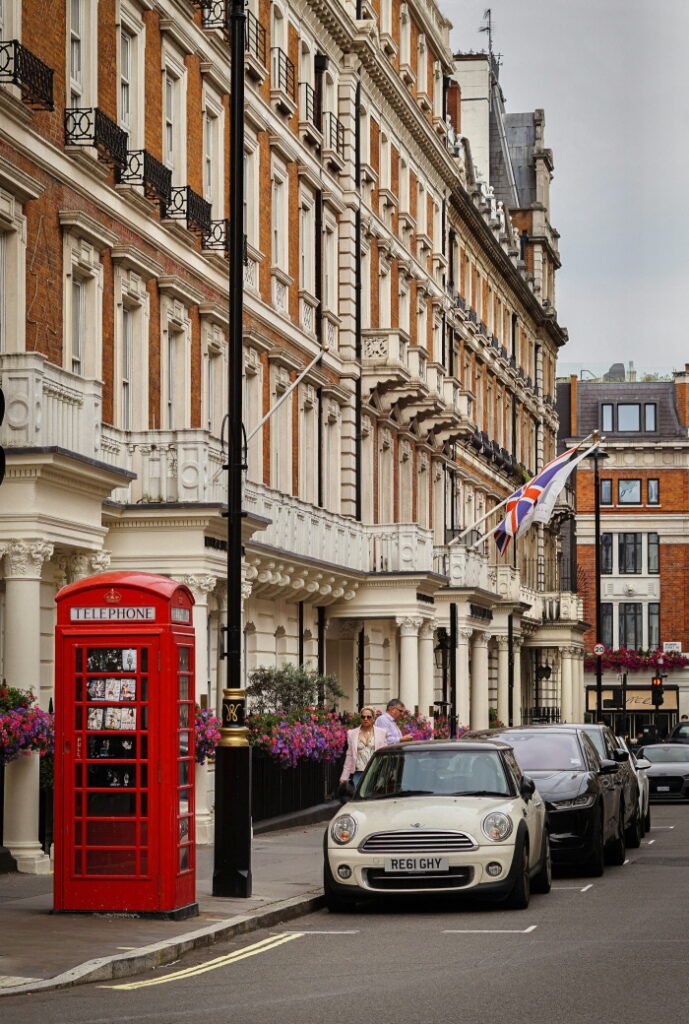 Luxury hotel area in Mayfair London
