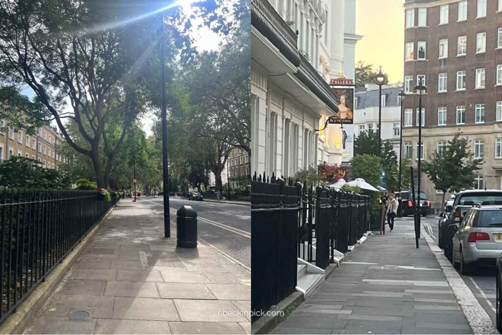 A quiet residential street view in Paddington