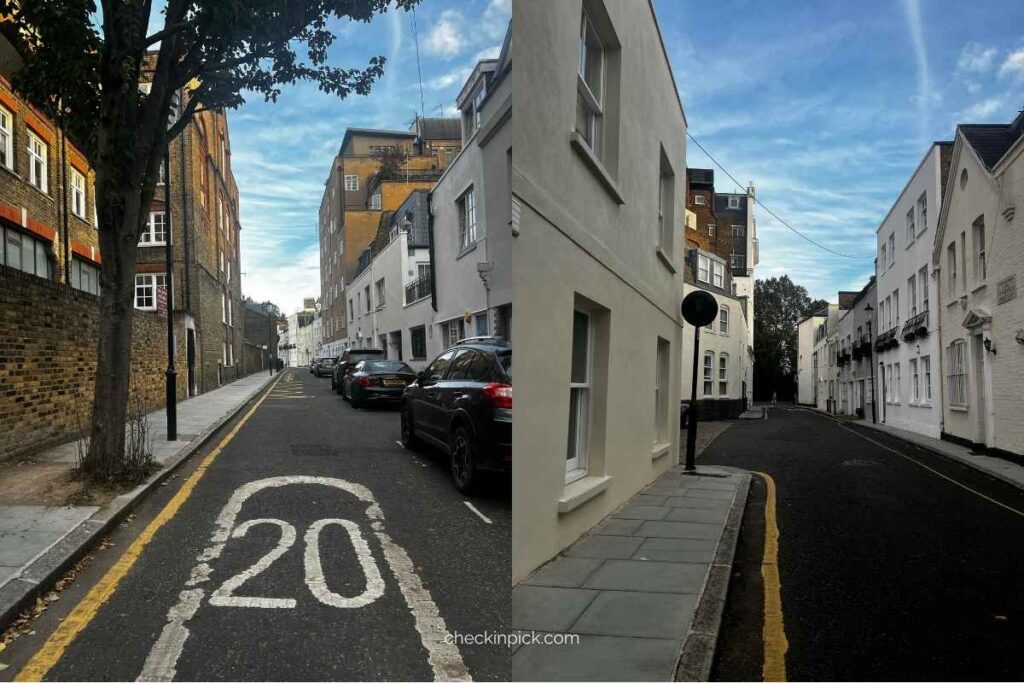An elegant residential street in South Kensington