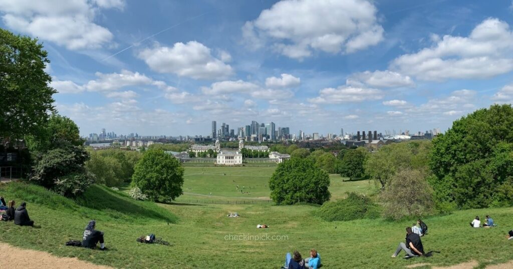 View of London's skyline from Greenwich Park
