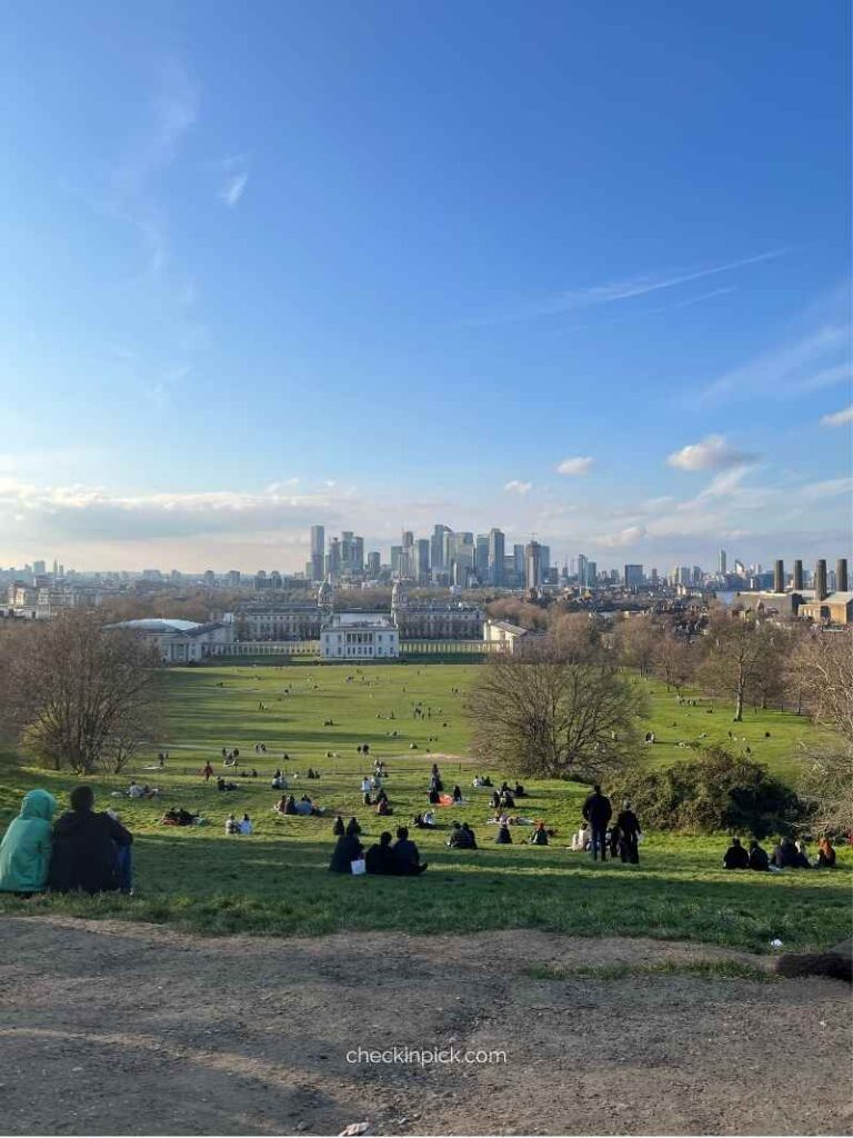 Greenwich Park London viewpoint with panoramic skyline views