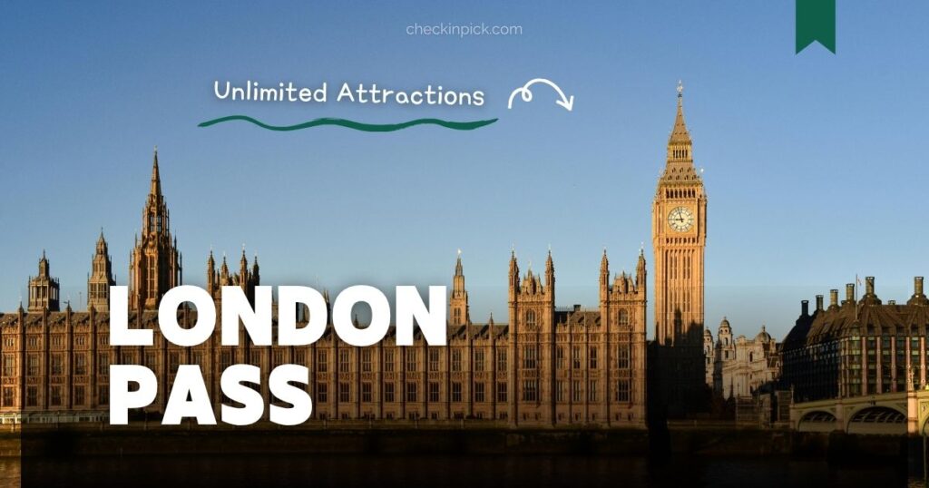 An informational graphic showing The London Pass all inclusive attraction benefits