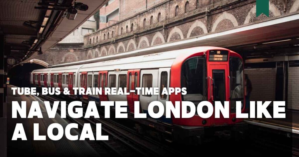 An informational graphic about London Underground Tube and bus apps