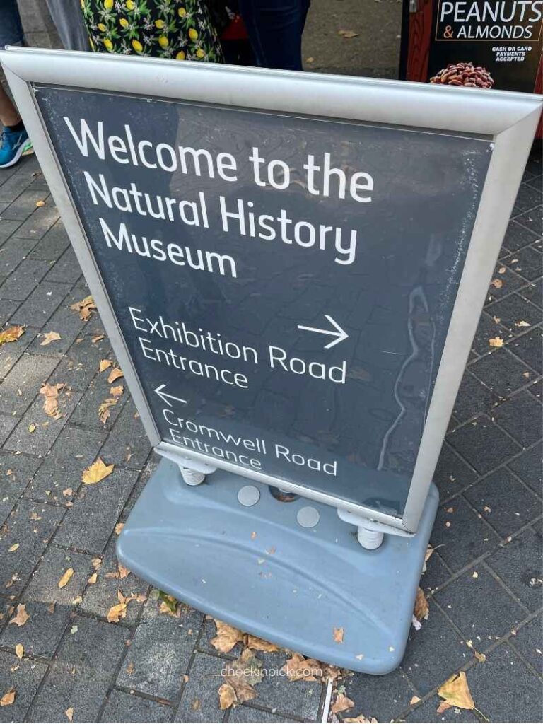 Exhibition sign at the Natural History Museum, one of the best museums in London