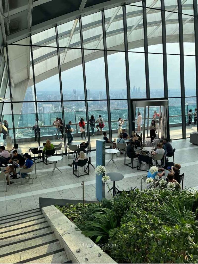 Best Viewpoints in London: Sky Garden overlooking the city skyline