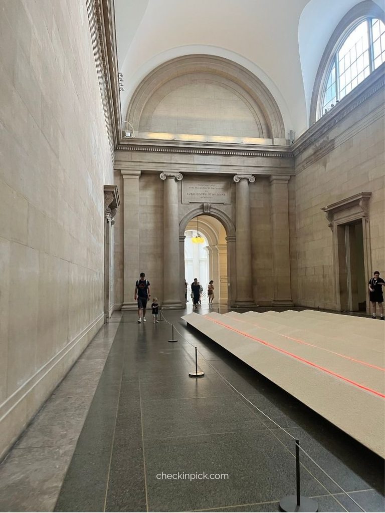 Exit door inside Tate Britain in London
